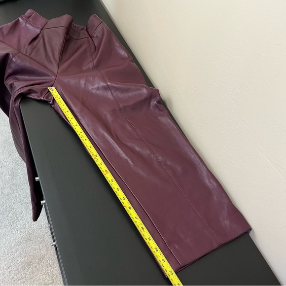 Anne Taylor Petite The Petite Faux Leather Easy Straight Crop Pant - Picture 13 of 16